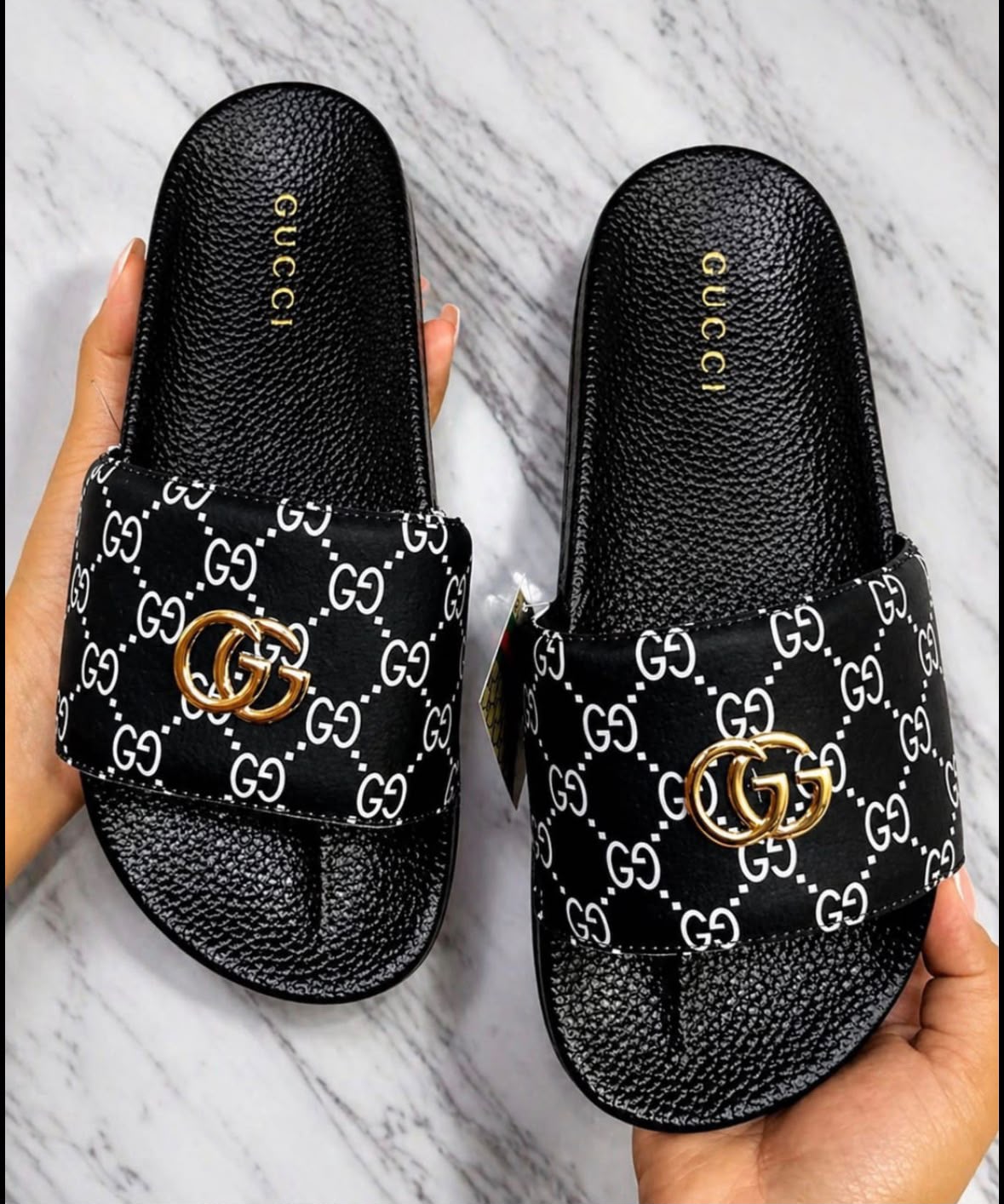 Chanclas Slides Negras GG Premium